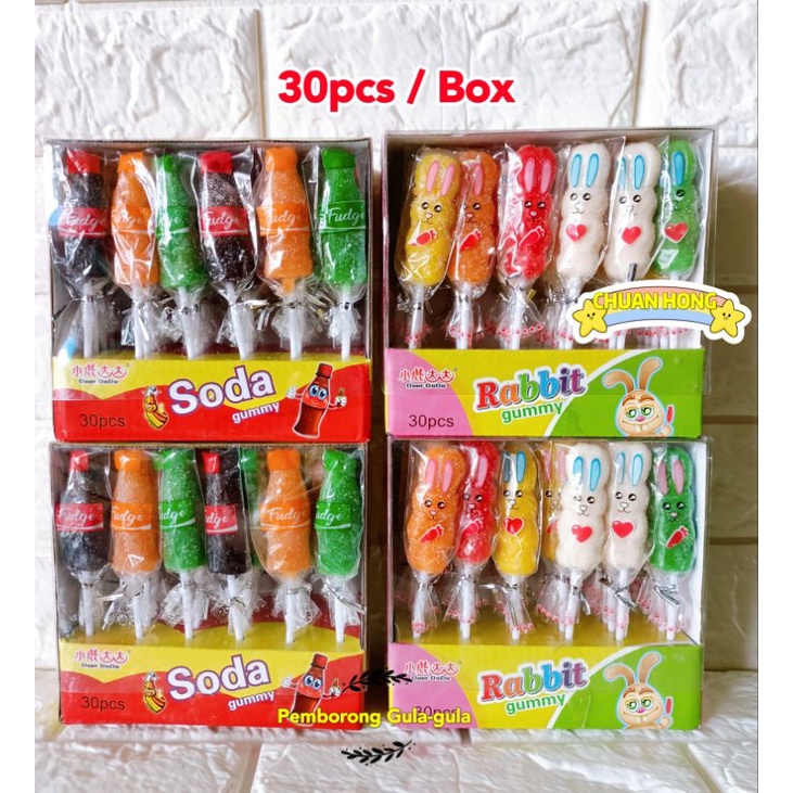 Gummy Lollipop Rabbit Soda Design 30pcs / Box | Shopee Malaysia