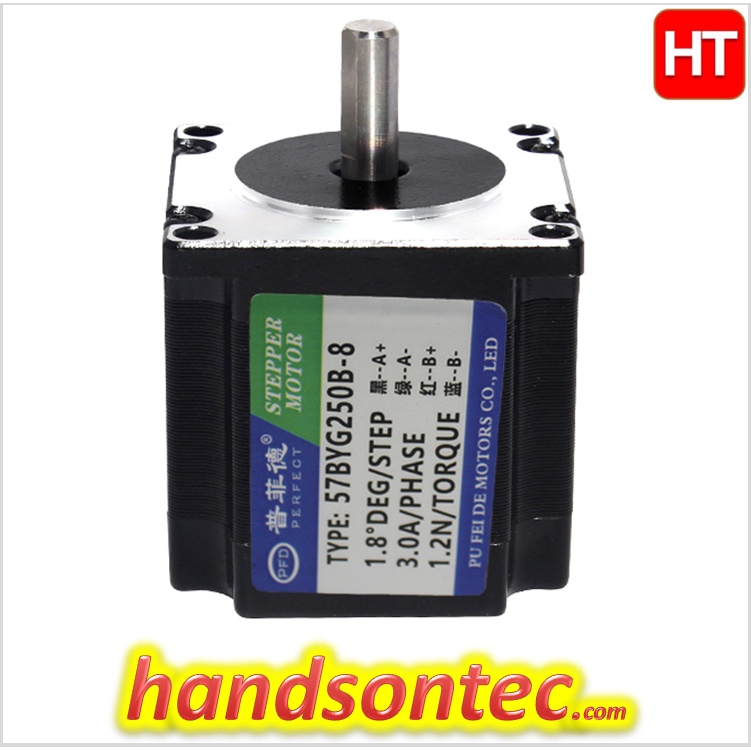 Nema 23 Stepper Motor 3A 120N.cm Shaft Diameter= (Ø6.35mm, ∅8.00)mm ...