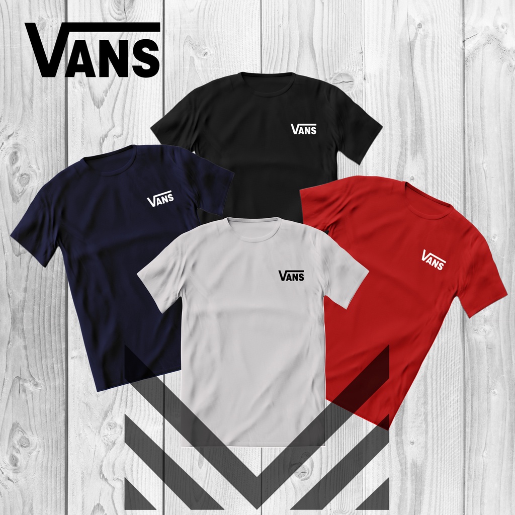 Vans Unisex T shirt 100 cotton round neck short sleeve baju Vans Shopee Malaysia