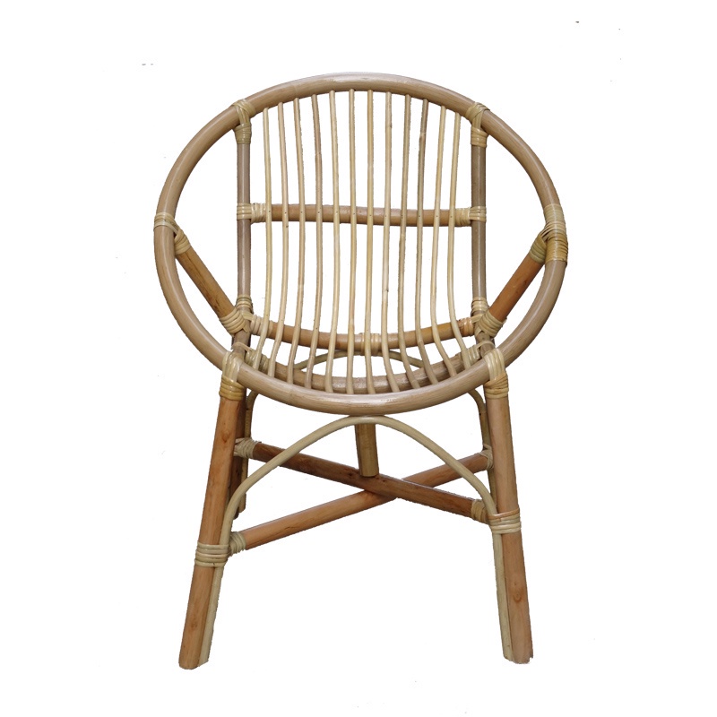 Original Color Real Rattan Small Rattan Chair Cool Indonesian Rattan