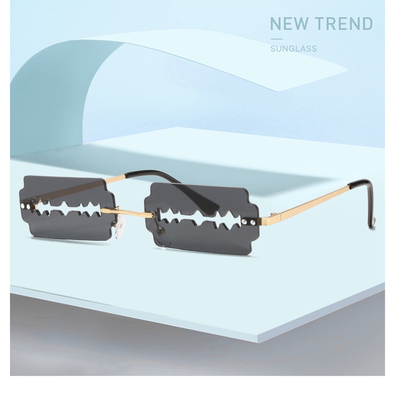 Unique Razor Blade Sunglasses Men ins | Shopee Malaysia