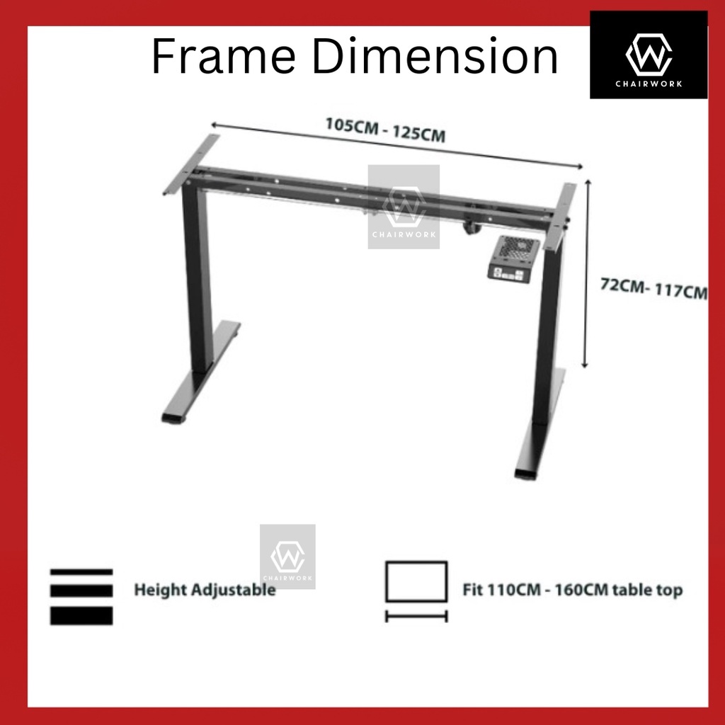 Ready Stock Athena 2.0 Underframe/ Electric Height Adjustable Leg for