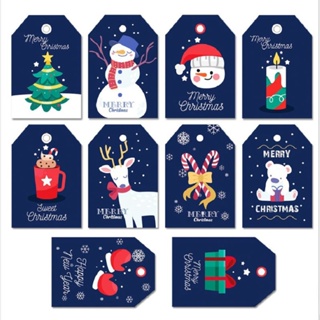 Christmas Tags Creative Decorative Hang Tags Cartoon with String