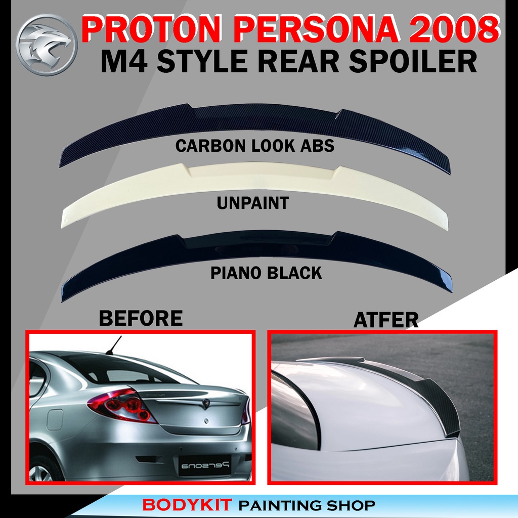 PROTON PERSONA 2008 M4 STYLE BACK BOOT LIP TRUNK DUCKTAIL REAR SPOILER ...