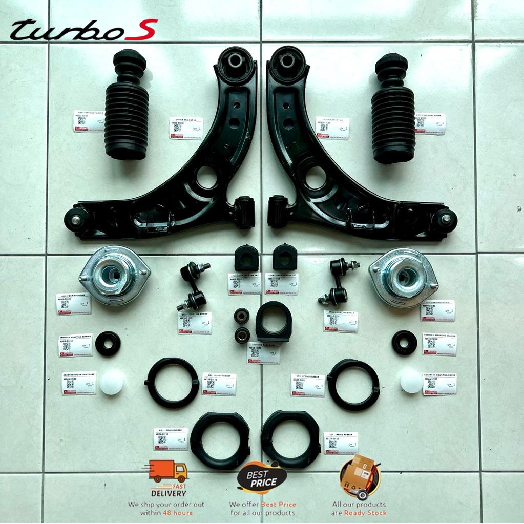 21 ITEM COMPLETE SET LOWER ARM/STABILIZER LINK/STEERING RACK BUSH