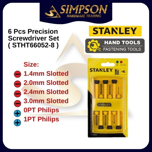 STANLEY Original 66-052 6-Piece Precision Screwdriver Set ( STHT66052 ...