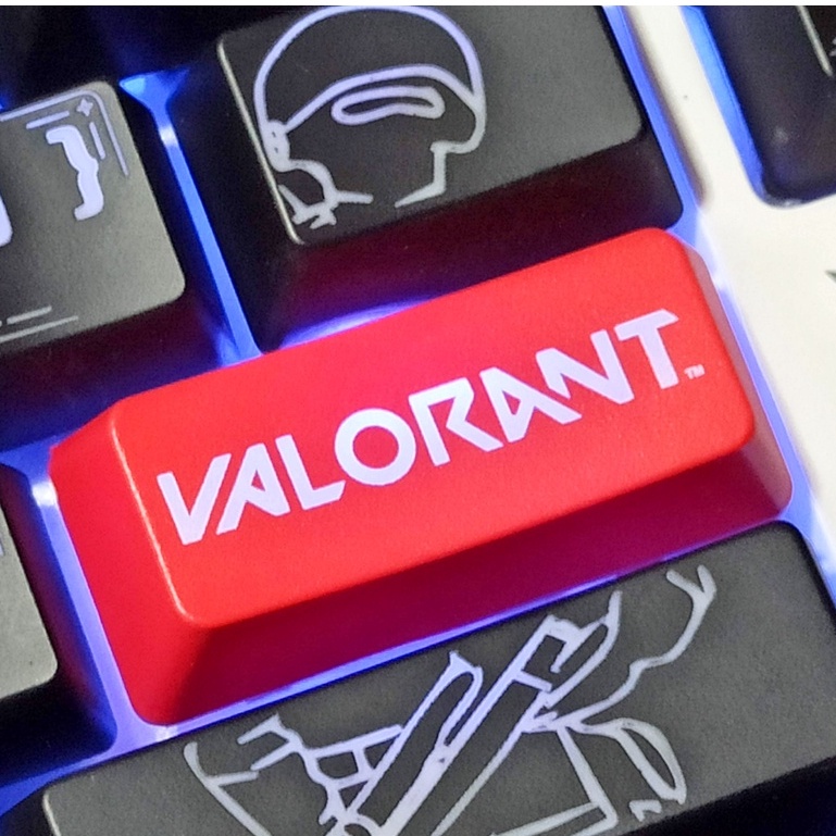 Valorant Keycap ABS Translucent Cute Mechanical Keyboard OEM R4 ...