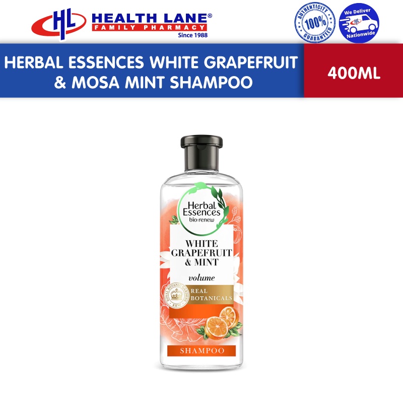 HERBAL ESSENCES WHITE GRAPEFRUIT & MOSA MINT SHAMPOO (400ML) Shopee