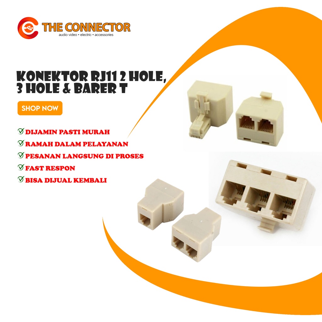 Rj11 Parallel SPLITER ADAPTER Connector 2nd Branch, 3rd Branch And T ...