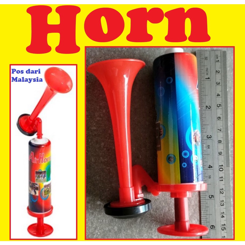 Air Horn Hand Pump Pam Tanduk Udara Tangan Tompet Trumpet Trompet Terompet Perayaan Sambutan