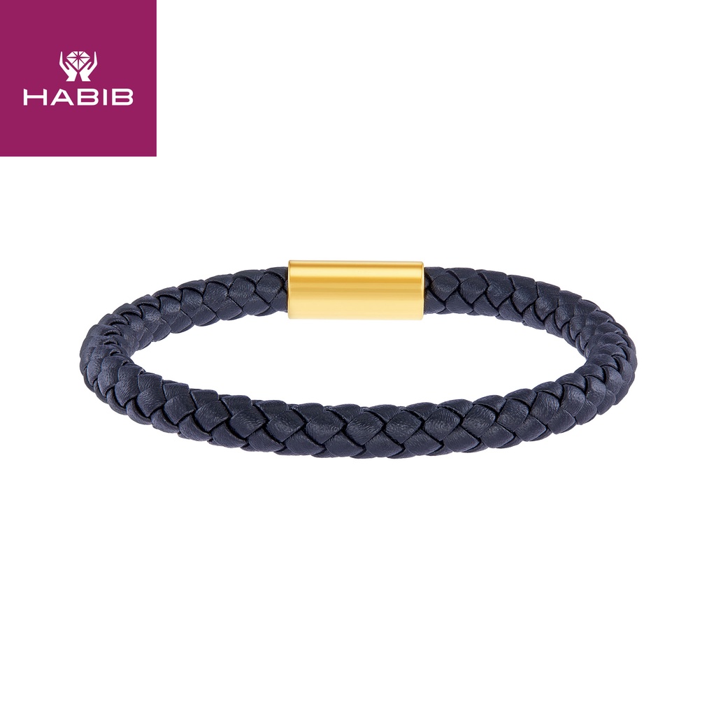 HABIB Leather Bracelet (Black Colour) PTW901022 Shopee Malaysia