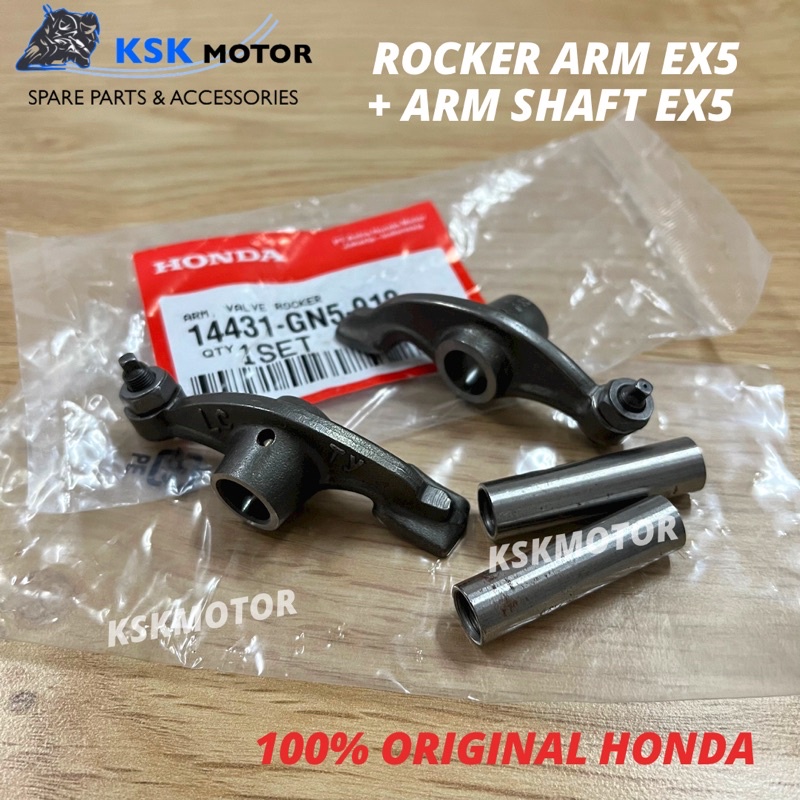 Valve Rocker Arm Ex5 + Rocker Arm Shaft Ex5 Set Original Honda(EX5 DREAM ROCKER ARM VALVE ROCKER