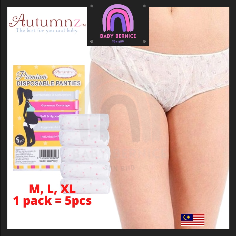 Autumnz Premium Disposable Panty, Autumnz Disposable Mesh Panties  (5pcs/pack) *M / L / XL*, Disposable Cotton Panties