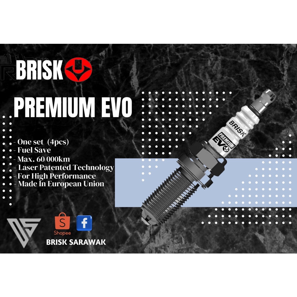 Brisk Premium Evo Spark Plug Alza Myvi Avanza Honda Civic Alphard 2.4 ...