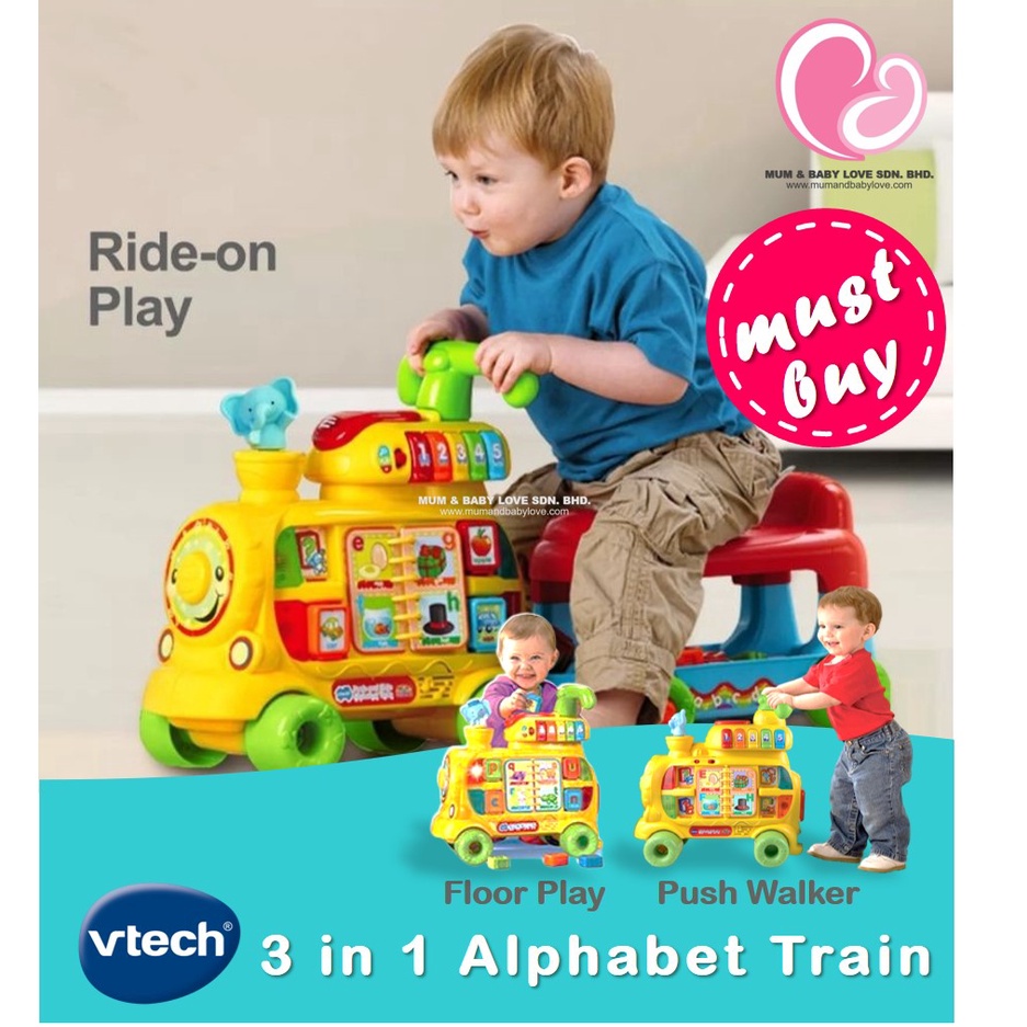 Original Vtech 3 in 1 SittoStand Push and Ride Alphabet Train (1236