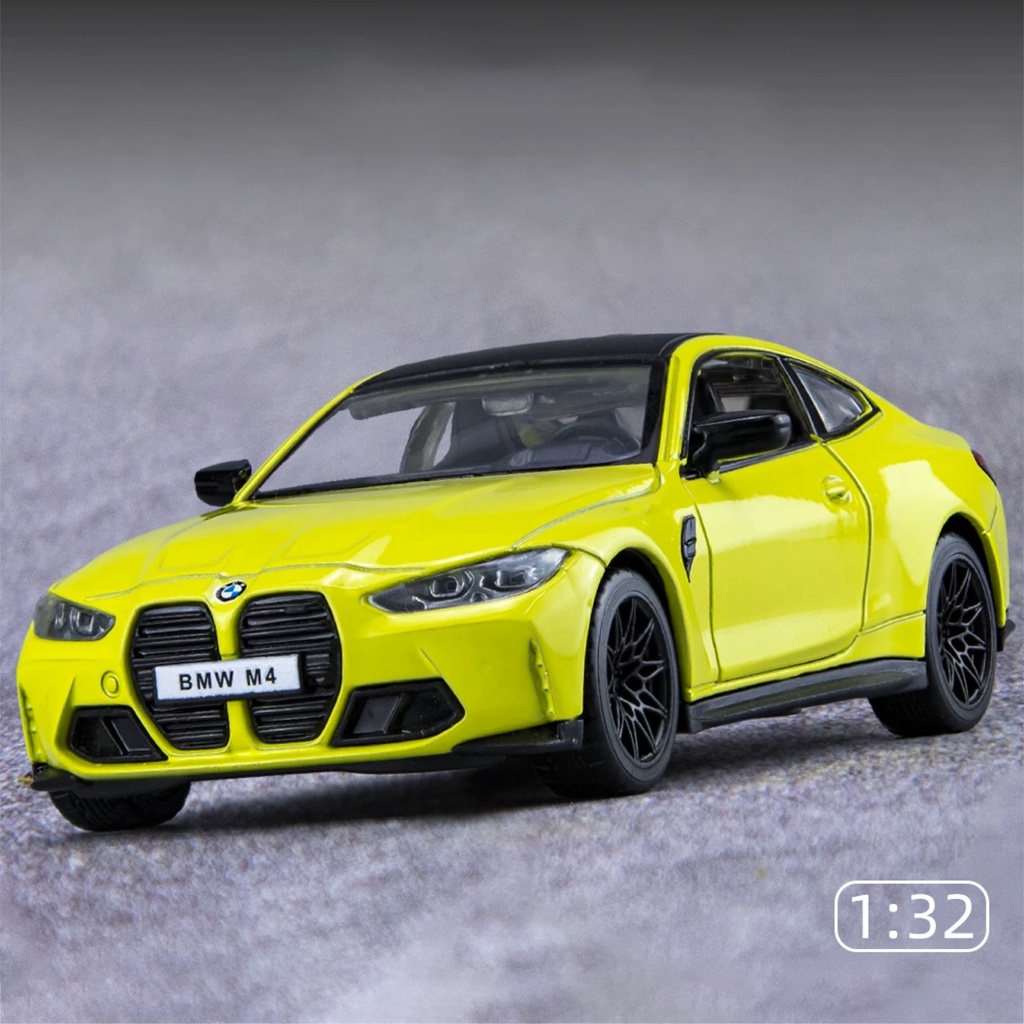 【RUM】1:32 Scale BMW M4 Alloy Car Model Light & Sound Effect Diecast Car ...