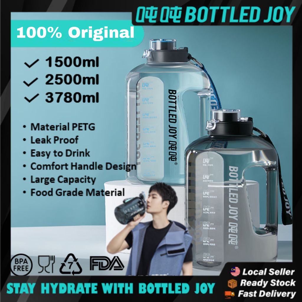 Bottled Joy BPA Free Sport Bottle【EXTRA LARGE】Gym Workout Outdoor Sport