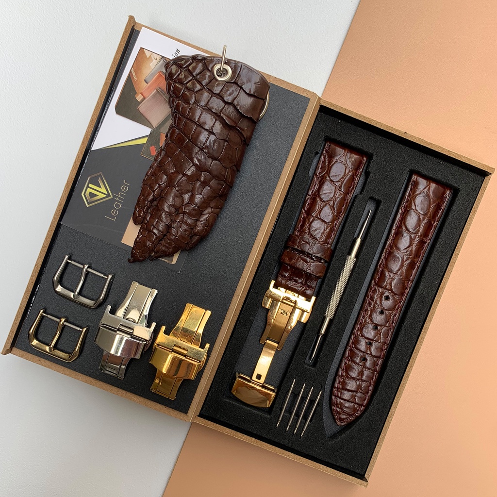 Unique Amazing Crocodile Leather Watches Strap 207230-1001_K0007032