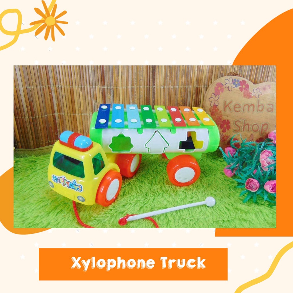 Au01 Children's Toy Kulintang TRUCK XYLOPHONE TRUCK Xilophone Shape ...