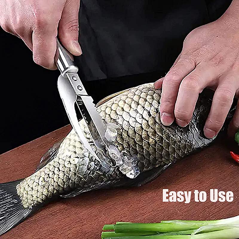 Stainless Steel 3 In 1 Fish Scale Knife Cut/Scrape/Dig Knife Scale ...