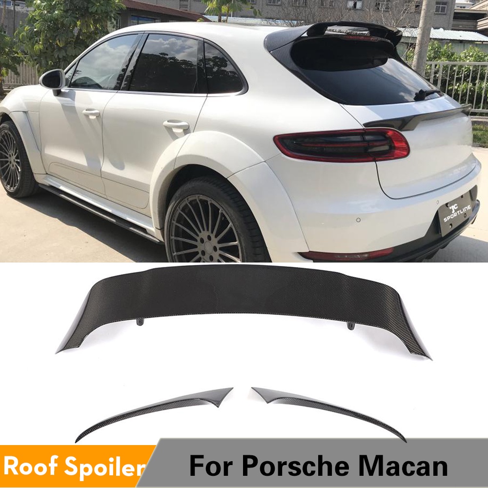 Carbon Fiber Rear Roof Spoiler Boot Lip Wing Spoiler For Porsche Macan