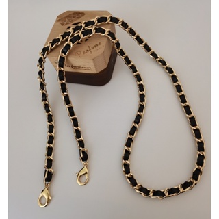 Vintage Leather Gold Ball Chain Women Shoulder Bag Luxury Designer