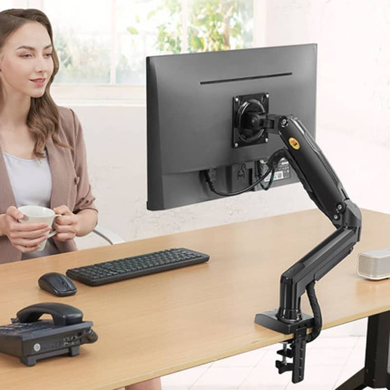 North Bayou NB F80 Desktop Monitor Arm Gas Strut Flexi Mount Adjustable ...