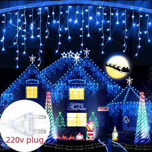 lampu raya solar Curtain Lights 4m Waterproof Fairy String light for ...