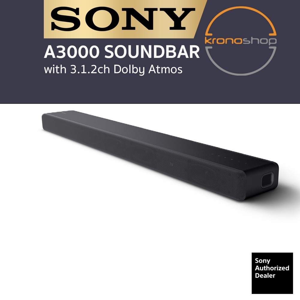 SONY A3000 3.1ch Dolby Atmos Soundbar with 360 Spatial Sound Mapping HT