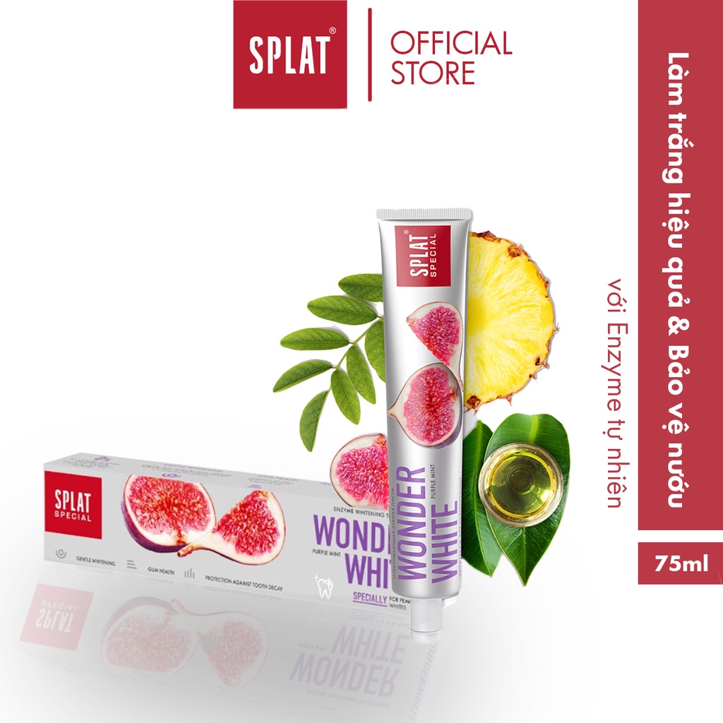 Effective Whitening Toothpaste From SPLAT Wonder White enzyme Does Not