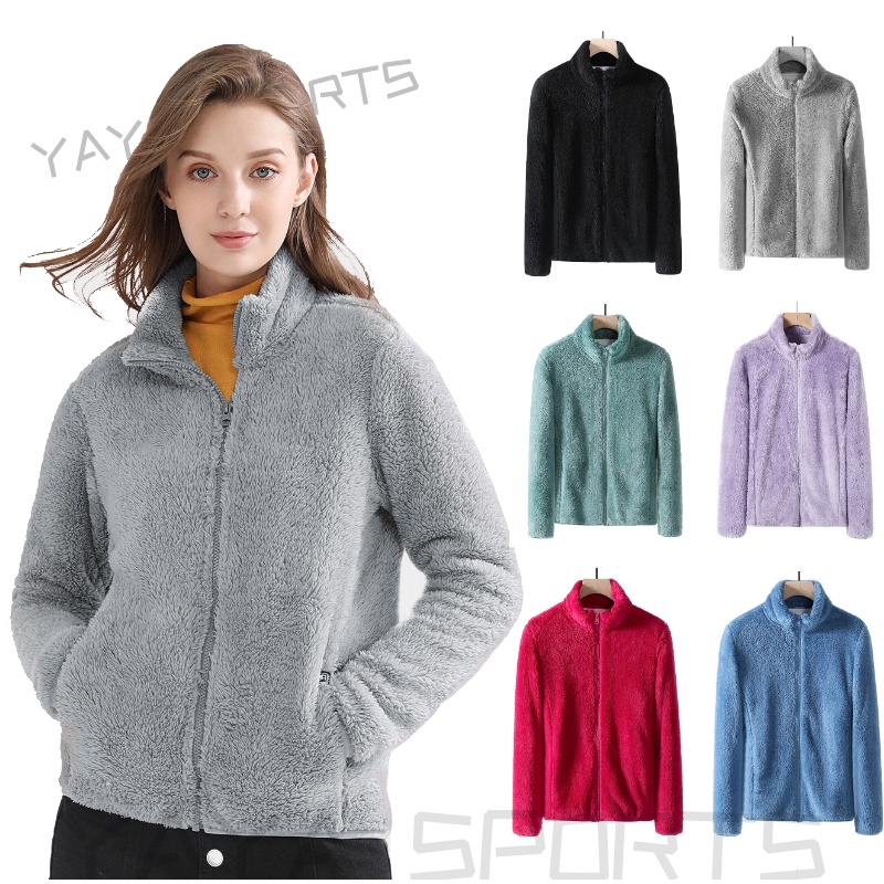 Women Sweater Zipper Long Sleeve Casual Warm Winter Jacket Loose