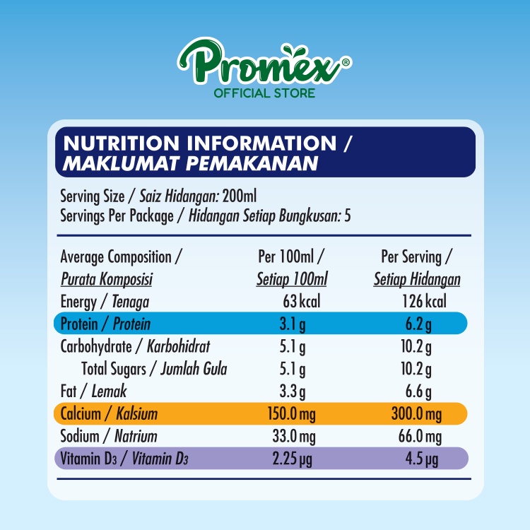 Promex UHT Full Cream Milk (1L) | Shopee Malaysia