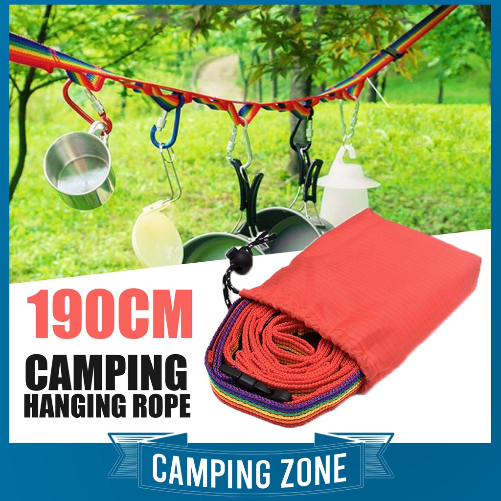 Camping Lanyard Rope Clothesline Rope Hanging Strap Camping Tent Rope Hanging String Camping