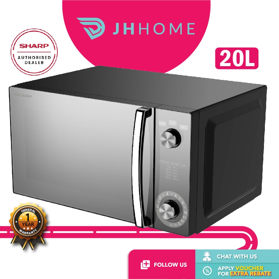 Sharp 20L Mechanical Dial Flatbed Microwave Oven R2121FGK | Shopee Malaysia