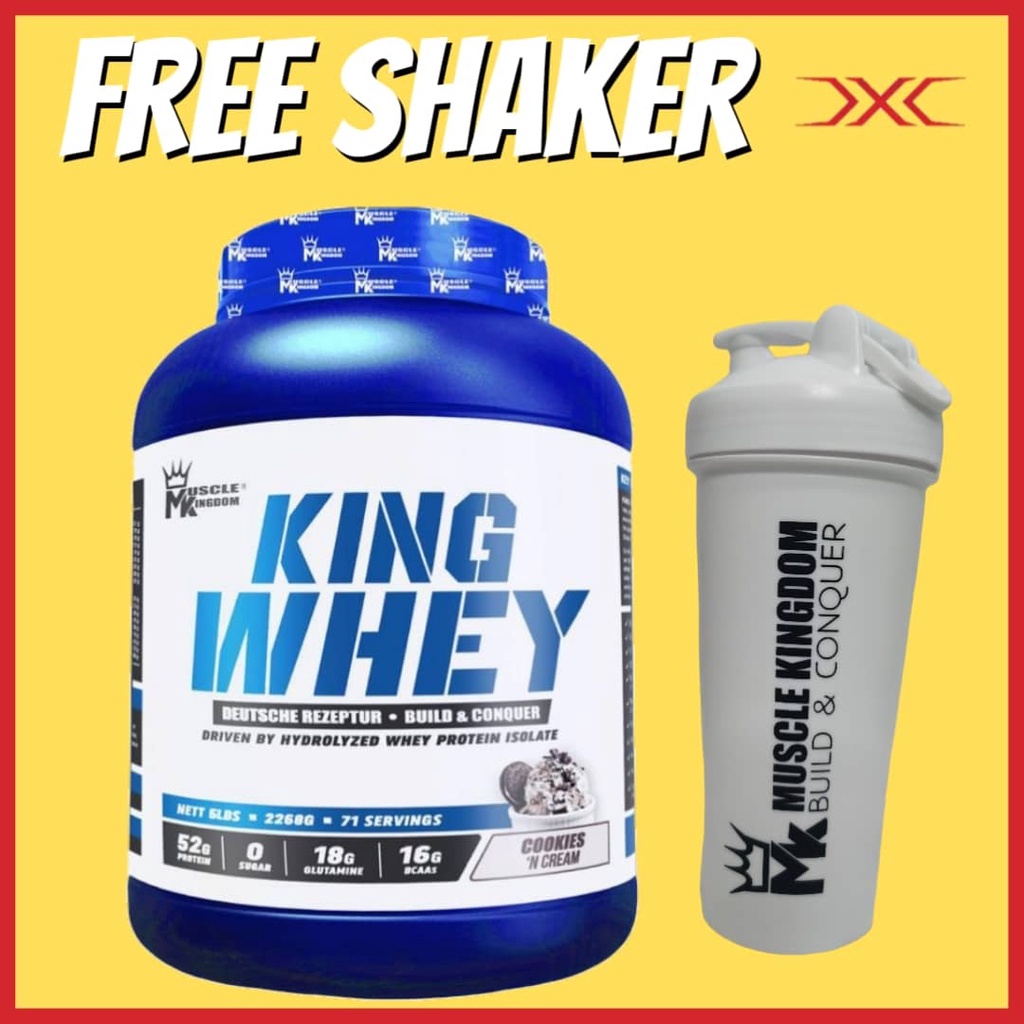 King Whey Musle Kingdom 2.2Kg 71Serving (Free Shaker) Shopee Malaysia