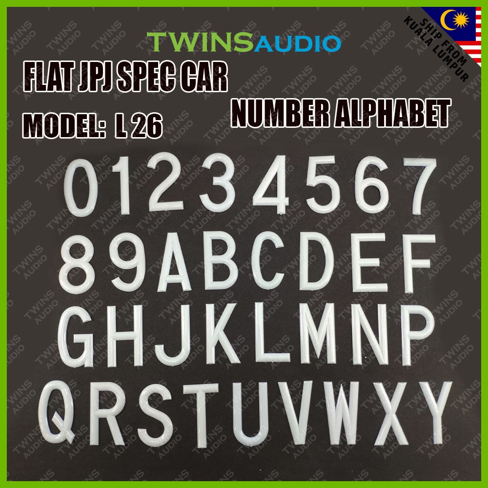 Flat JPJ Spec Car Number Alphabet L26 (1 PC) | Shopee Malaysia