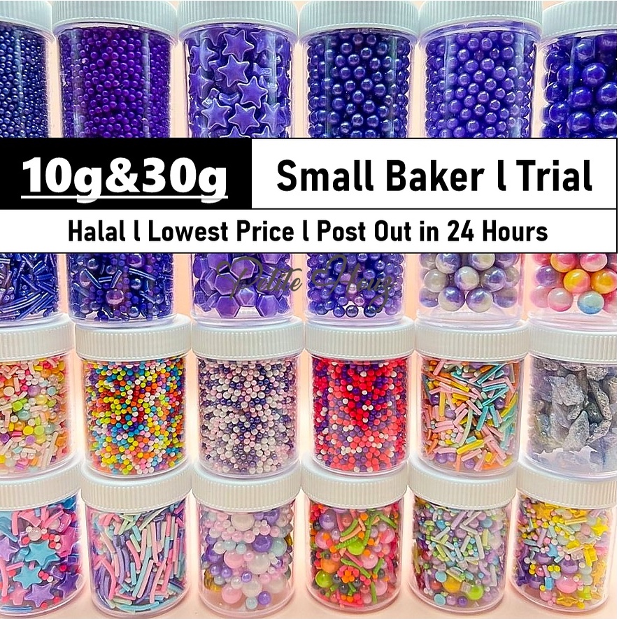 [Petite Houz] Cheapest HALAL Edible Purple Sprinkles Cake Sugar Ball Decoration Sprinkle Manik