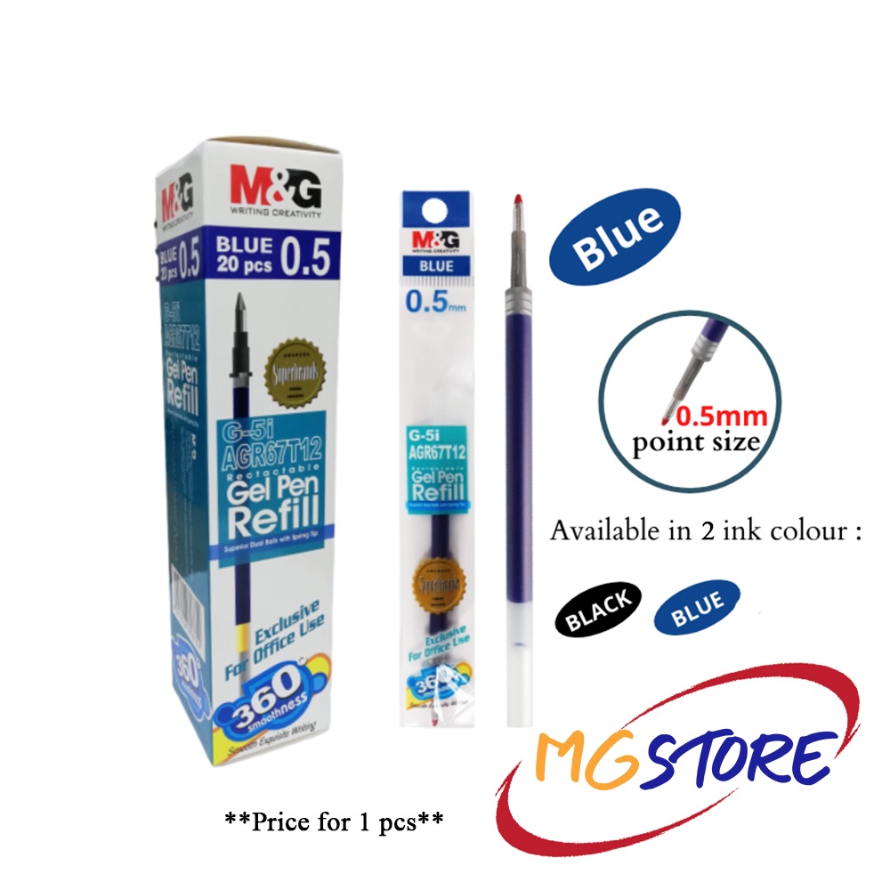 M&G Gel Pen Refill 0.5mm & 0.7mm Shopee Malaysia