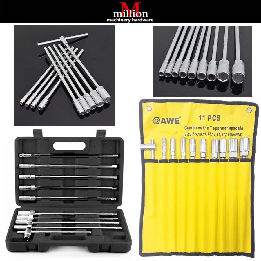 millionhardware 10pcs T Handle Socket Wrench Set (819mm) Shopee