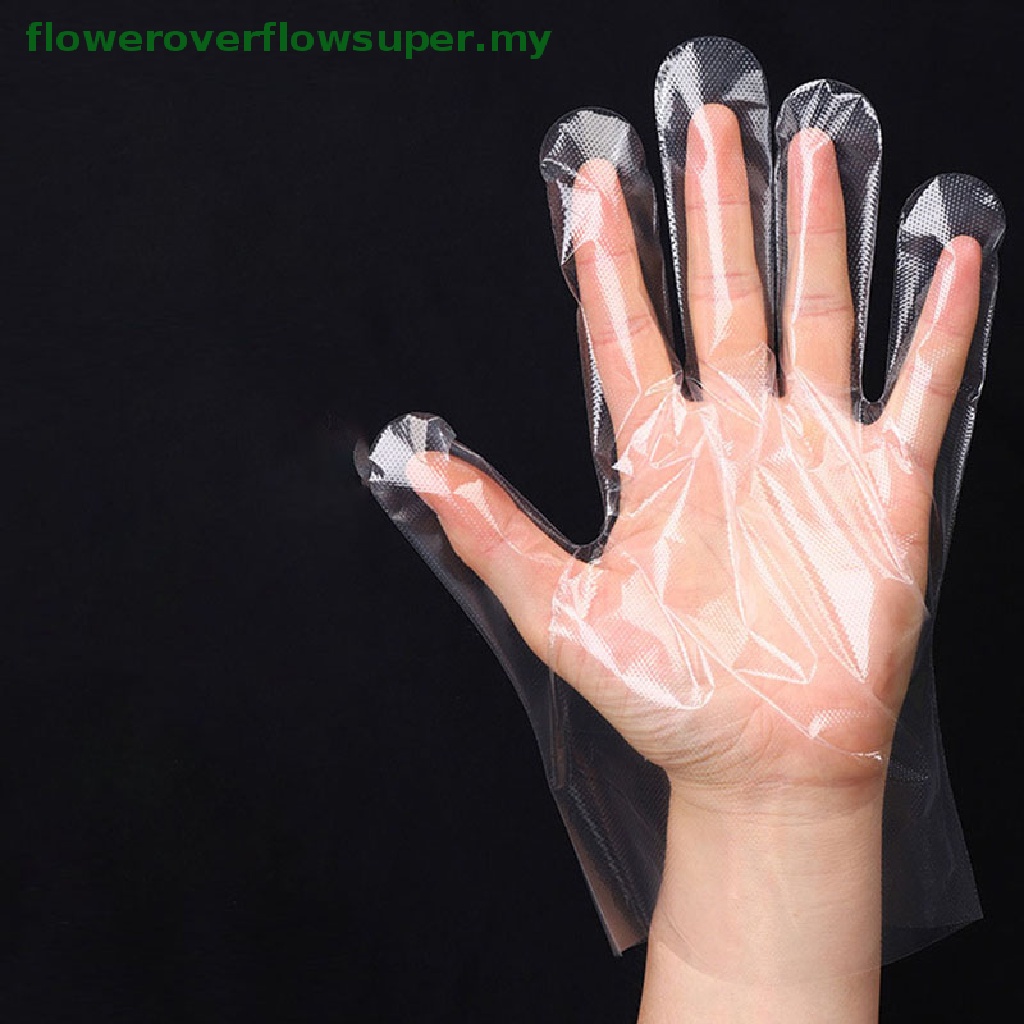 Disposable Plastic Gloves - 100 Pack, Food Safe, Perfect For Kitchen & Food Prep