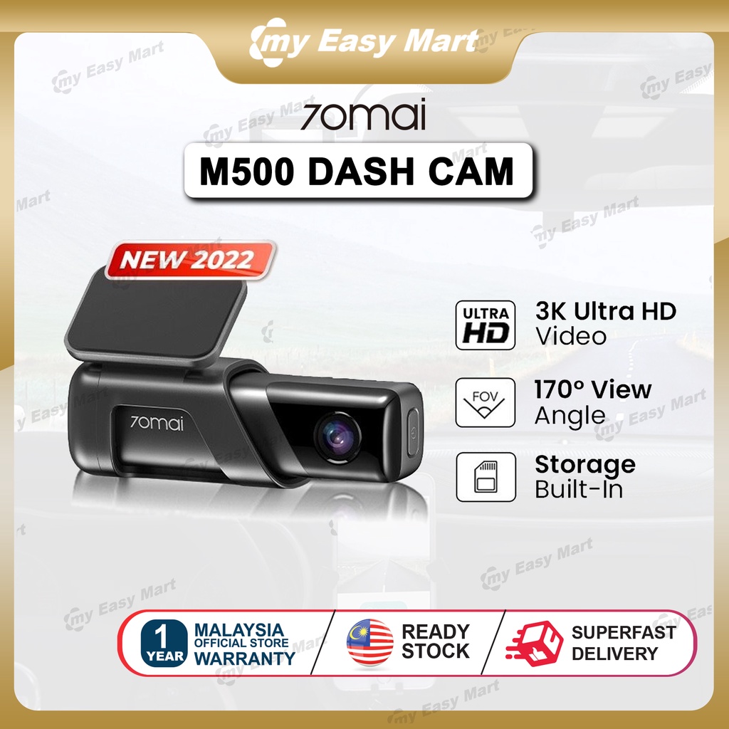 70mai Dash Cam M500 2.7K HDR Night Vision 170° FOV Driving Assistant –  70mai Official Store