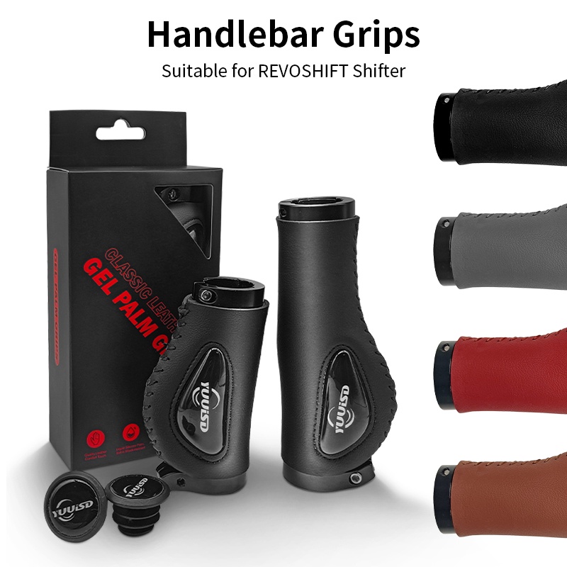 Bicycle Cowhide Grip Long/Long Mountain Bike Grips HandSew Leather