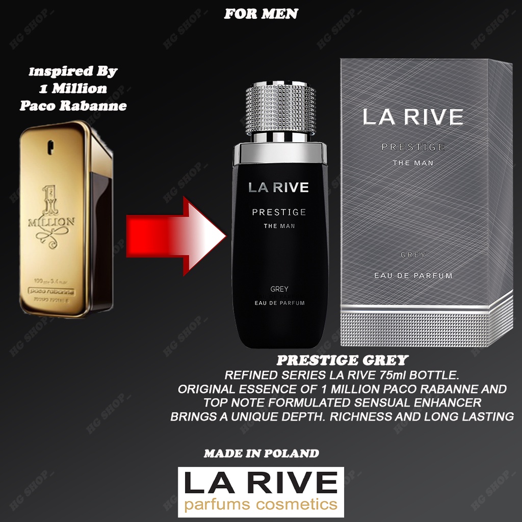 PERFUME LA RIVE PRESTIGE GREY EDP 75ml (ORIGINAL) | Shopee Malaysia