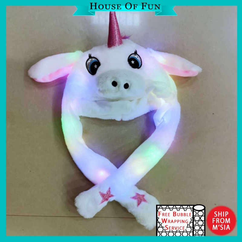 TikTok Bunny Hat Unicorn Hair Band Cute Rabbit Ear Cap Topi Kelinci