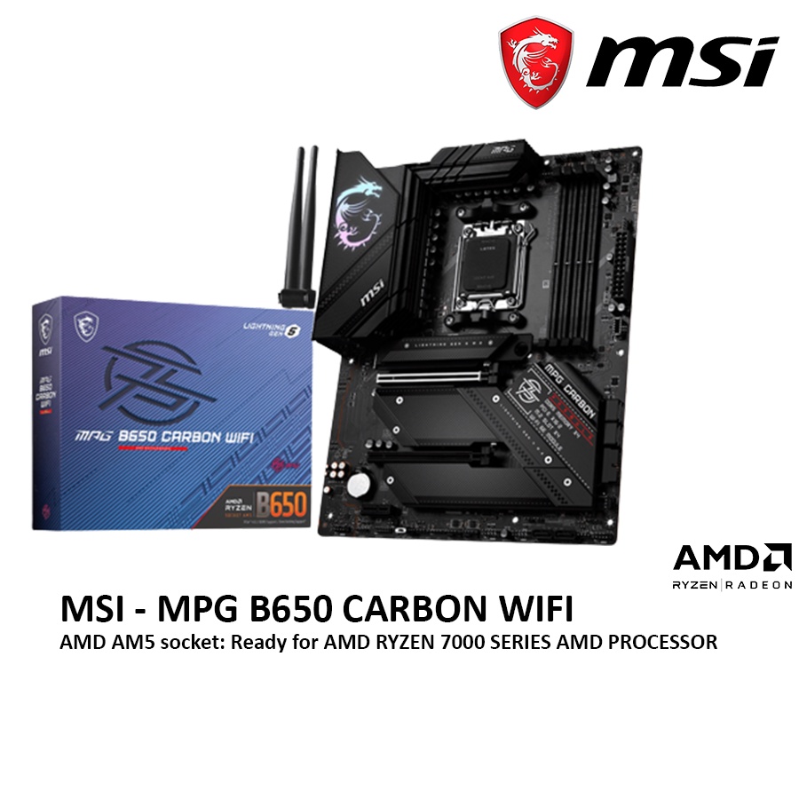 MSI MPG B650 CARBON WIFI AM5 ATX Motherboard