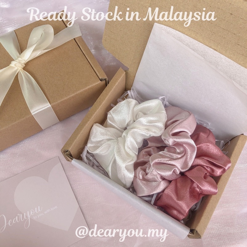 Satin Scrunchie Giftbox Gift Set | Birthday Surprise Gift Box ...