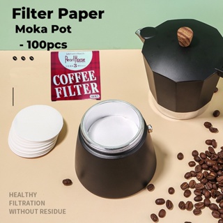 100pcs Japan Original Round Coffee Filter Paper Moka Pot Coffee Maker  Filter Circular Hand-poured Coffee Tools No.3 /No.6 /No.9