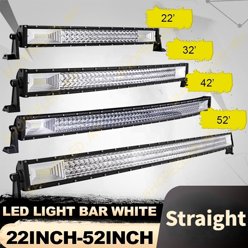 22" 32" 42" 52"inch 3Row Led Light Bar Work Light 7D Led Bar 4x4 Truck