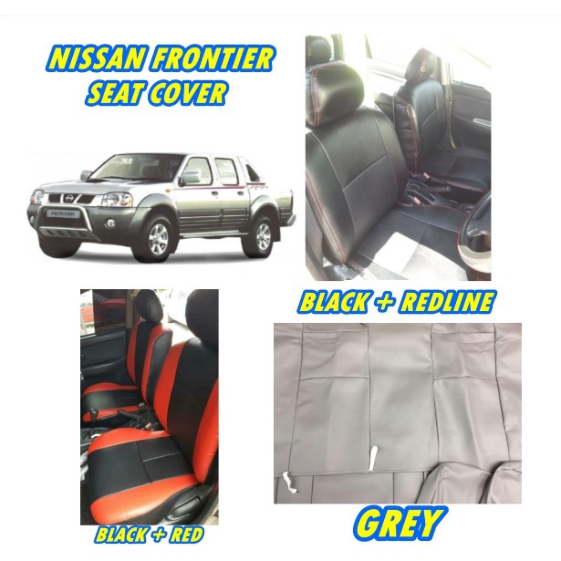 NISSAN FRONTIER SEAT COVER FULL SET ( BLACK + REDLINE / GREY / BLACK