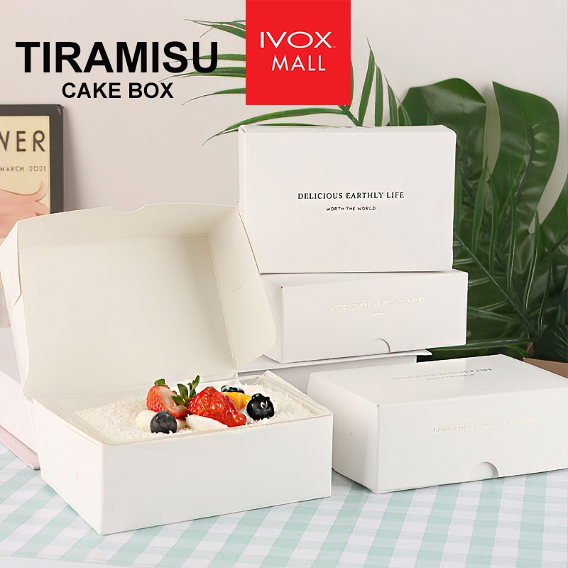 Tiramisu Cake Box 2in1 Kotak Kek Transparent PET Clear Packaging